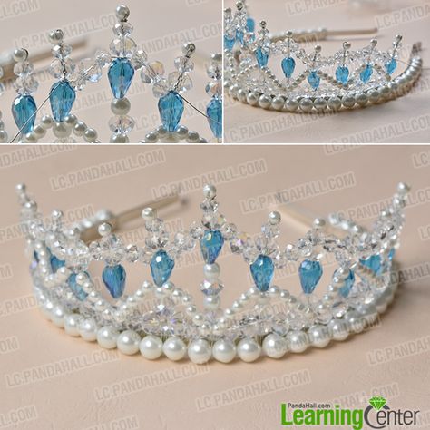 Crystal Pearl Crown - Tutorials on Making a Bridal Crown- Pandahall.com Wanda Funko Pop, Halloween Wanda, Wandavision Halloween, Obličejové Masky, Diy Tiara, Pearl Crown, Beaded Crown, Diy Crown, Doll Jewelry