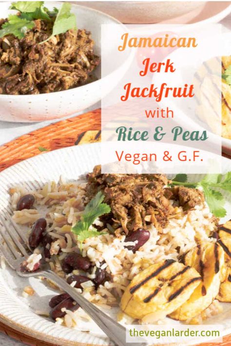 Jerk Jackfruit, Cooking With Coconut Milk, Rice Peas, Jackfruit Recipes, Jamaican Cuisine, Jamaican Jerk, Rice And Peas, As You Like It, Caribbean Food