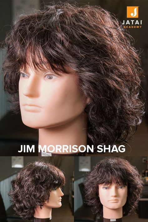 In this video, Russell Mayes tackles the Jim Morrison of The Doors shag haircut. He uses the Feather Styling Razor with the R-Type Blade to give movement and slight texture to the ends of the cut. The shape is the most iconic shape of the late 60’s and 70’s but easily modified to modern styles and works well on all textures of hair. It’s not a mullet and it’s not a bowl cut but somewhere in between! Shag Men, 70s Hair Men, 70s Haircuts, Curly Hair Advice, S Haircut, Curly Shag Haircut, Male Haircuts Curly, Mens Haircuts Short Hair, 70s Hair