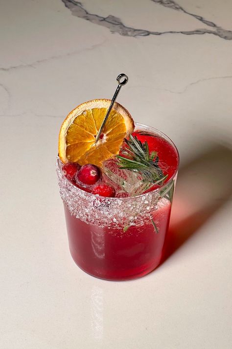 Cranberry Paloma, Spiced Simple Syrup, Unsweetened Cranberry Juice, Orange Wheels, Easy Cocktail, Homemade Syrup, Tequila Drinks, Rum Drinks, Whiskey Drinks