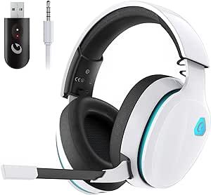 Gtheos 2.4GHz Wireless Gaming Headset for PC, PS4, PS5, Mac, Nintendo Switch, Bluetooth 5.2 Gaming Headphones with Detachable Noise Canceling Microphone, Stereo Sound, 3.5mm Wired Mode for Xbox Series Wireless Gaming Headset, Computer Camera, Product Must Haves, Modern Tech, Gaming Headphones, Amazon Gadgets, Video Games Pc, Wireless Headset, Wireless Technology