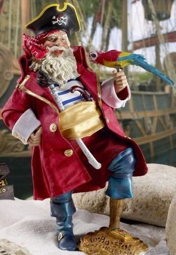 Pirate Santa, Pirate Christmas, Santa Bar, Christmas Tropical, Santa Claus Figurines, Seaside Christmas, Christmas Story Books, Gold Treasure, Pirate Decor