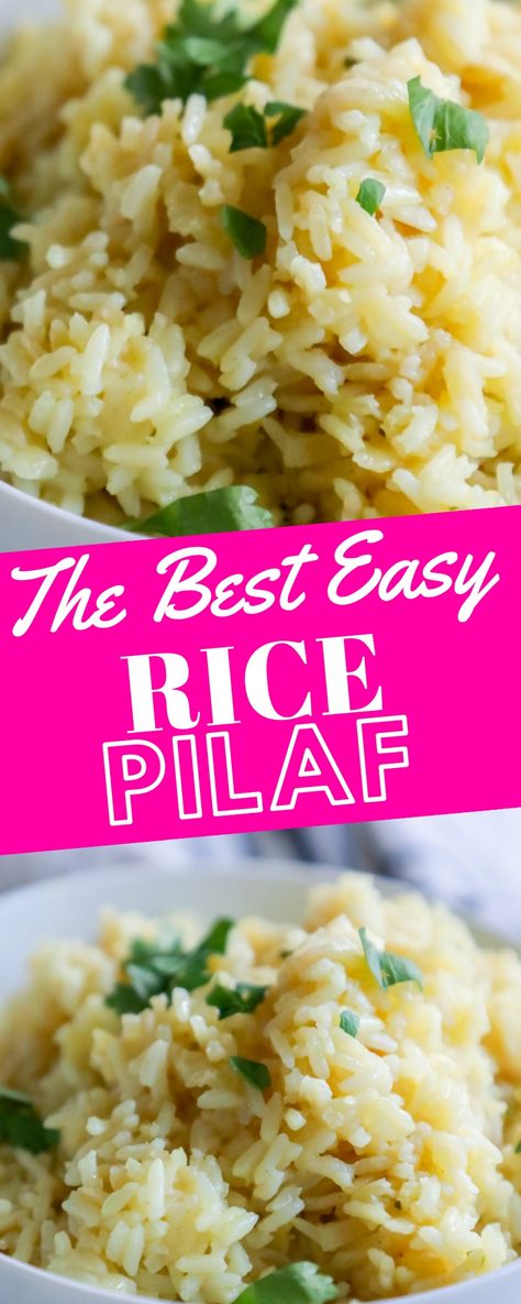 Healthy Rice Pilaf Recipes, Simple Rice Dishes Easy Recipes, How To Make Rice Pilaf, Chicken Rice Pilaf Recipes, Healthy Rice Recipes Side Dish, Easy Rice Pilaf Recipe, Quick Easy Rice Dishes, Quick Rice Side Dishes, Quick And Easy Rice Side Dishes