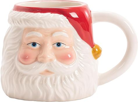 Amazon.com: Bico Santa Claus 18oz Ceramic Hand Painted Mug, for Coffee, Tea, Hot Chocolate, Milk, Microwave and Dishwasher Safe : Home & Kitchen Mrs Claus Coffee Mug, Silver Santa Mugs, Santa Claus Mugs, Vintage Santa Mugs Decor, Santa Mugs Vintage, Hot Chocolate Milk, Hand Painted Mug, Painted Mug, Hand Painted Mugs