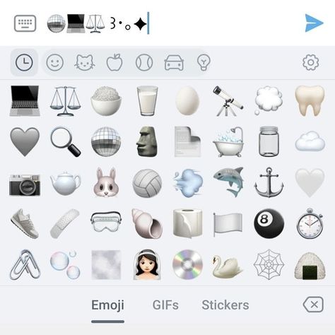 18.1 emojis i love🫶🏼 iOS18 Apple Acubi Emoji Combo, Blue And White Emoji Combos, Star Girl Emojis Combo, White Emojis Aesthetic, Y2k Emojis Combo, Emjio Combo, White Aesthetic Emojis, Black And White Emoji Combos, Black Emoji Combos