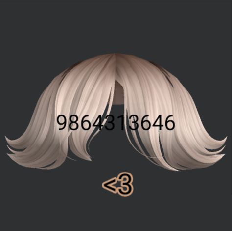 Brookhaven#roblox#<3 2 Toned Hair, Platinum Blonde Bangs, Blonde Hair Roblox, Fete Emo, Toned Hair, Two Toned Hair, Blonde Bangs, Y2k Hair, Roblox Code