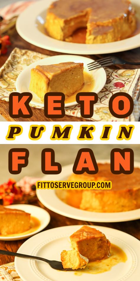 Sugar Free Flan Recipe, Keto Flan, Low Carb Pumpkin Recipes, Pumpkin Flan, Sugar Free Desserts Easy, Flan Dessert, Gluten Free Pumpkin Recipes, Keto Pudding, Low Carb Pumpkin Pie