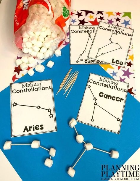 Preschool Outerspace Craft, Dream Activities For Preschool, Star Science Activities For Preschool, Space Crafts Preschool Art Ideas, Blast Off Activities Space Theme, Science Space Activities, Outer Space Literacy Activities Preschool, Space Themed Family Literacy Night, Constellation Activities For Preschool