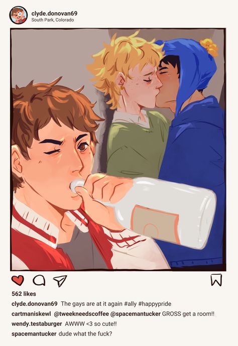 Craig And Clyde, Tweek And Craig Fanart, South Park Creek, Creek Fanart, Clyde South Park, Tweek South Park, South Park Memes, Craig Tucker, Style South Park