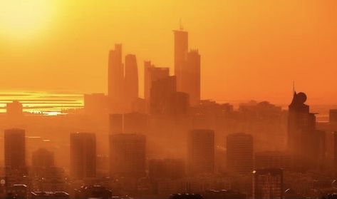 Atmospheric Perspective, Abu Dhabi, The Sun, Sun, Orange