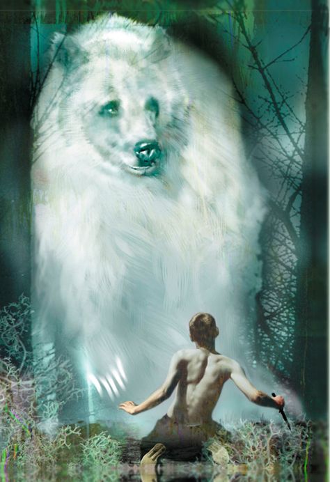 Spirit Animal ~ Bear Touching Spirit Bear, Summer Equinox, Bear Totem, Metaphysical Art, Spirit Bear, Animal Spirit Guides, Animal Guides, Power Animal, Girl Tattoo