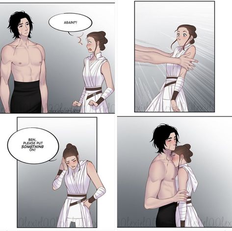 Six Packs Drawing, Reylo Fanart Cute, Reylo Fanart Lemon, Reylo Fanart Comic, Star Wars X Yn, Rey X Kylo Ren, Reylo Comics, Reylo Art, Star Wars Fanart