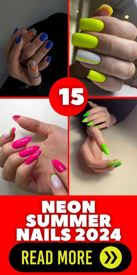 Get ready to shine this summer with Neon Summer Nails 2024. Explore a variety of cute and bright acrylic nail designs, with a focus on vibrant pink shades. Whether you prefer short or almond-shaped nails, our 2024 summer nail art ideas are designed to make a statement. Prepare for a fun and lively season with these playful designs. Buy your preferred neon nails at an affordable price and place your order today. Bright Matte Nails Summer, Nails 2023 Trends Summer Neon, Neon Nails 2023 Trends, Neon Nail Art Designs Simple, Matt Neon Nails, Almond Shaped Summer Nail Ideas, Neon Matte Nails Summer Colors, Matte Nails Design Ideas Summer, Neon Orange Nail Designs Summer