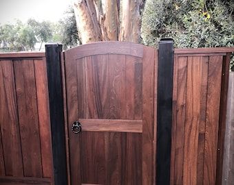 Wooden Entrance Gates New Handmade Bespoke Custom Made Size - Etsy UK Hardwood Entryway, Winter Door Hangers, Doors Locks, Wooden Garden Gate, Yard Gate, Garden Gate Design, Metal Gate, Farm Gate, Custom Gates