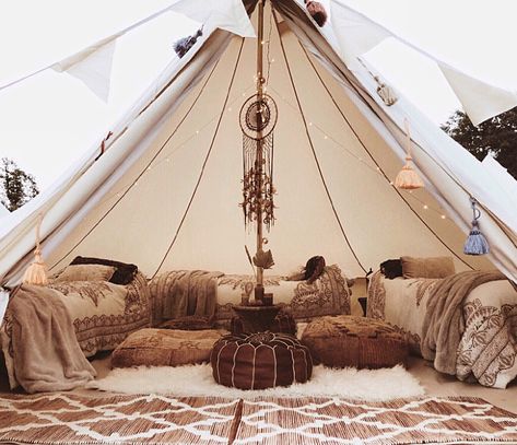 Brighton Bell Tents - Luxury bell tent hire with moroccan style bohemian interiors. Weddings, parties and hen camps. Glamping Interiors, Glamping Interior, Glamping Airbnb, Wedding Glamping, Glamping Yurt, Tipi Interior, Bell Tent Interior, Bell Tent Glamping, Moroccan Tent