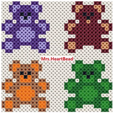 Pixel Beads, Beads Patterns, Taking A Walk, Melting Beads, Pixel Pattern, Bead Pattern, Love Bear, Perler Bead, Hama Beads