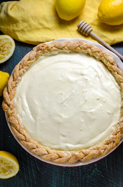 Honey Lemon Chiffon Pie - Host The Toast Lemon Ice Box Pie Recipe, Lemon Cream Cheese Pie, Ice Box Pie, Lemon Chiffon Pie, Blueberry Cream Pies, Chiffon Pie, Icebox Cakes, Lemon Icebox Pie, Lemon Cream Pies