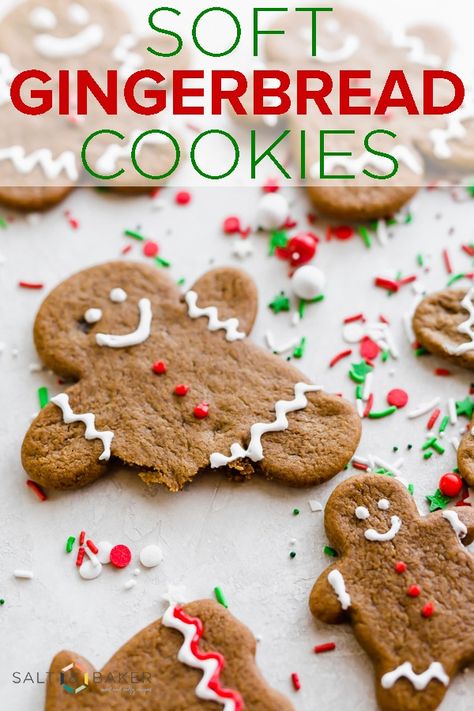 Easy Gingerbread Cookie Recipe, Gingerbread Man Cookie Recipe, Paleo Gingerbread, Gingerbread Man Recipe, Easy Gingerbread Cookies, Best Gingerbread Cookies, Gingerbread Cookies Decorated, Soft Gingerbread Cookies, Cookies Gingerbread