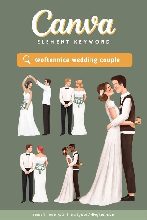 Canva Elements | Canva Elements Keyword | Wed Wedding Couple Clipart, Wedding Slides, Canva Elements Keyword Aesthetic, Canva Keywords Elements, Font Canva Lettering, Canva Sets, Canva Tricks, Business Ideas For Women Startups, Aesthetic Frame