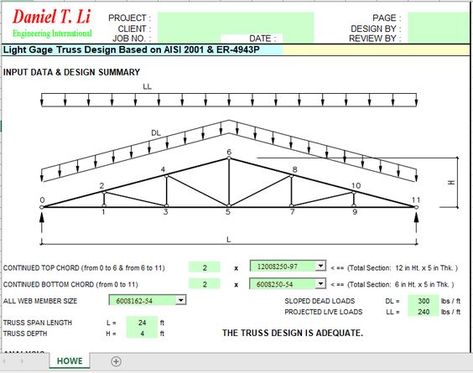 Light-gauge steel (also known as cold-formed steel and cold-rolled steel) is a cold-formed material that is used to make construction processes smoother and products stronger. It does not deteriorate, like wood. It is not bulky, like structural steel. It is not heavy, like concrete. Truss Design, Engineering Books, Roof Truss Design, Metal Building Designs, Truss Structure, Wood Truss, Excel Sheet, Steel Furniture Design, Industrial Sheds