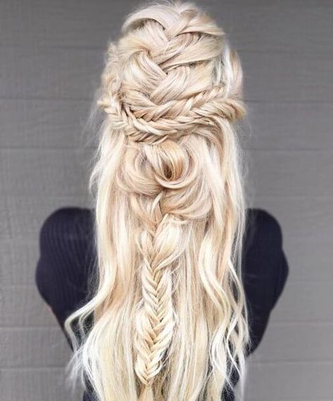 Fishtail Braid, Prom Hairstyles For Long Hair, Bohemian Hairstyles, Braided Hairstyles For Wedding, Boho Hairstyles, Hair Dos, Gorgeous Hair, Prom Hair, Pretty Hairstyles