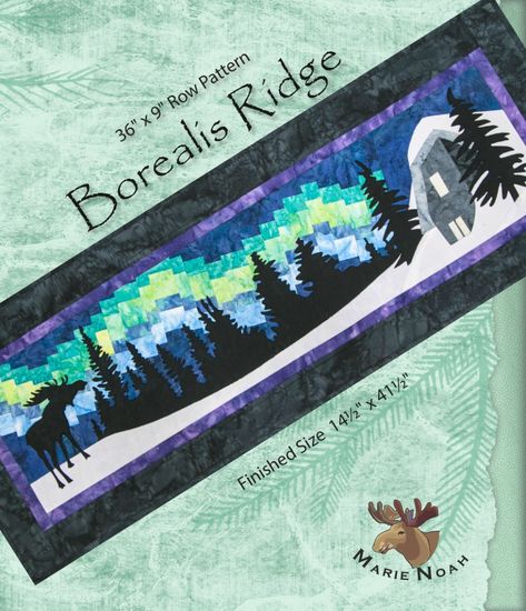 Northern Lights Quilt Pattern, Northern Lights Quilt, Northern Lights Quilts, Row By Row Quilts, Row Quilts, Fusible Applique, Bargello Quilts, Landscape Art Quilts, Row Quilt