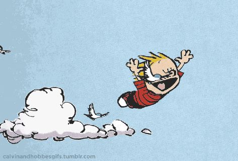 Animated GIFs bring Calvin and Hobbes to life Best Calvin And Hobbes, Fly Gif, Hobbes And Bacon, Brian Kesinger, Calvin And Hobbes Quotes, Snoopy Gif, Calvin Und Hobbes, Calvin And Hobbes Comics, Free! Gif