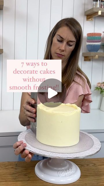 Emily | British Girl Bakes on Instagram: "If you struggle with smooth frosting, skip it! Try one of these techniques instead. If you need more details and step by step instructions you’ll find them in my tutorial - search on YouTube for 7 Cakes Without Smooth Frosting 😊 #buttercream #buttercreamcakes #frosting #cakedecorating #cakereels #cakereel #britishgirlbakes" Buttercream Frosting Techniques, Icing Piping Techniques, Cupcake Frosting Techniques, Cake Frosting Techniques, Cake Icing Techniques, Cake Piping Techniques, Buttercream Techniques, Frosting Buttercream, Smooth Icing