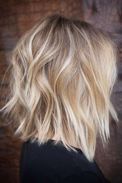 Messy Bob Haircut, Balayage Hairstyles, Dunner Wordend Haar, Blonde Lob, Messy Bob Hairstyles, Messy Bob, Wavy Bob, Fabulous Hair, Hair Ombre