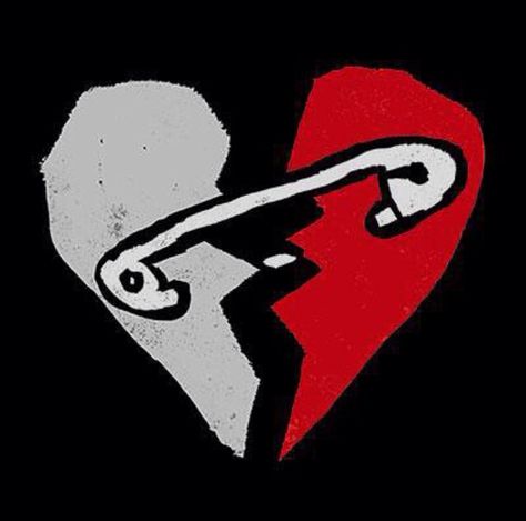 Arte Peculiar, Punk Patches, Emo Art, Red Icons:), Broken Hearts, Scene Emo, Diy Patches, Back Together, Emo Scene