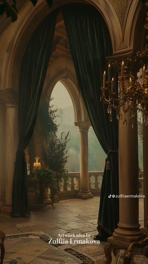 English Castle Interiors, Palace Servant Aesthetic, Royal Castle Interior Aesthetic, 1800s Castle Interior, Ball Room Fantasy Art, Fancy Castle Interior, Beautiful Castles Interior, Castle Sitting Room, Castle Home Aesthetic