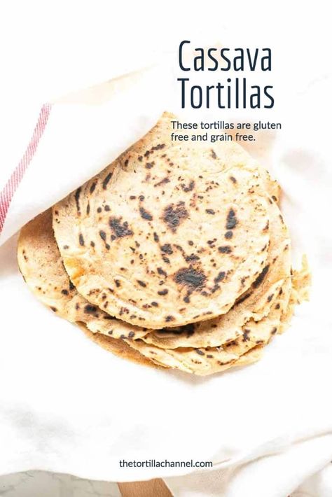 Looking for tasty tortillas? Take a look at these cassava tortillas. They are gluten-free, with great texture and flavor. Perfect for your Tex-Mex and Mexican recipe. Visit thetortillachannel.com for the full recipe #thetortillachannel #tortillas #cassavatortillas #gluten-freetortillas Tex Mex Recipes Authentic, Gf Tortillas, Cassava Tortillas, Quesadilla Recipes Easy, Healthy Tortilla, Flatbread Pizza Recipes, Chicken Quesadilla Recipe, Recipes With Naan Bread, Keto Tortillas