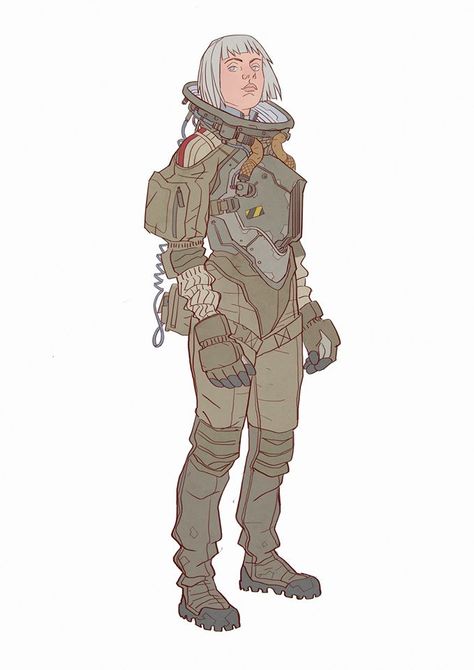 Character design by Richard Lyons Armor Suit, Sci Fi Character Design, Concept Art Character, Character Design References, Dieselpunk, Sci Fi Art, Art Paint, Character Design Inspiration, Character Illustration