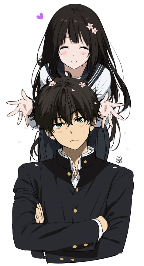 Hyouka Chitanda, Ju Jitsu, Anime Love Couple, Dessin Adorable, Cool Anime Pictures, Anime Couples Drawings, Anime Sketch, الرسومات اللطيفة, Anime Background