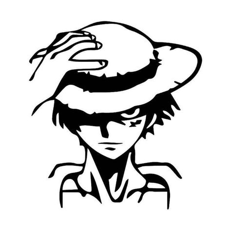 One Piece Logo, Anime Decals, One Piece Monkey D Luffy, One Piece Tattoos, Idee Cricut, Tattoo Stencil Outline, One Piece Drawing, Drawing Templates, One Piece Luffy