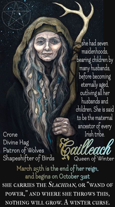 Cailleach Bheur Celtic Goddess, Boann Celtic Goddess, The Crone Goddess, Norse Elves, Crone Wisdom, Cailleach Tattoo, Psychic Tattoos For Women, Crone Art, Celtic Gods And Goddesses Irish