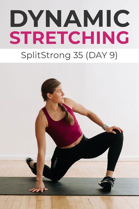 Support muscle recovery, increase flexibility and mobility, and prevent injury with this guided, 10-minute dynamic stretching and mobility workout! A great warmup routine and 10 dynamic stretches for runners to do daily to stretch the legs and keep the hips aligned. Use this as a warm up routine before your next run!! This workout video is DAY 9 of our SplitStrong 35: FREE 2-Week Workout Program at home with dumbbells! Stretches Routine, Curvy Workout, Leg And Back Workout, 2 Week Workout, Mobility Program, Dynamic Warmup, Dynamic Stretching Exercises, Dumbbell Ab Workout, Best Stretching Exercises