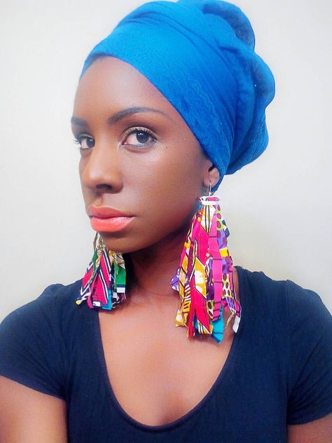 Ankara Earrings, African Accessories, African Earrings, Types Of Earrings, Fabric Earrings, Printed Jewelry, Fabric Accessories, Textile Jewelry, African Jewelry