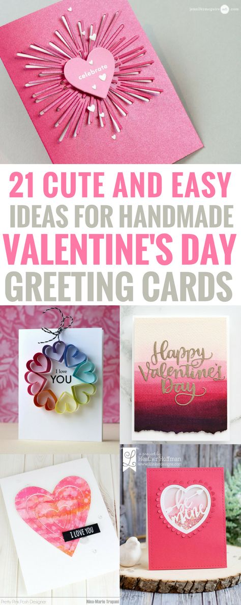 #Valentinesday #papercrafts #greetingcard DIY Valentines Day Cards - Easy Handmade Cards for Him and Her, Boyfriend, Husband Kids, Friends and Teens - Funny, Romantic, Printable Ideas for Making A Unique Homemade Valentine Card - Step by Step Tutorials and Instructions for Making Cute Valentine's Day Greeting Cards Valentines Day Cards Diy, Diy Valentines Cards, Simple Cards Handmade, Easy Handmade, Birthday Gifts For Teens, Valentines Day Greetings, Homemade Valentines, Creative Valentines, Valentine's Day Greeting Cards