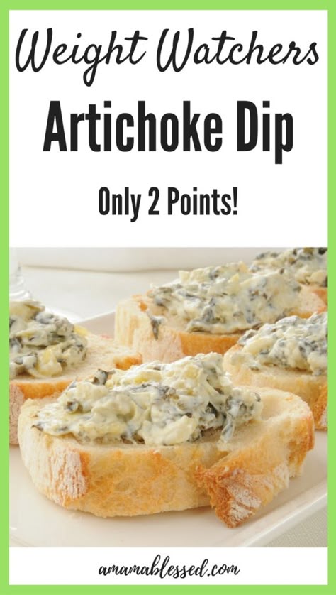 Ww Appetizers, Weight Watchers Appetizers, Ww Snacks, Ww Food, Artichoke Dip Recipe, Weight Watchers Snacks, Weight Watchers Recipes Desserts, Weight Watchers Free, Weight Watchers Diet