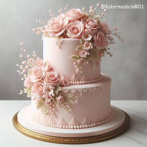 Glamorous Wedding Cakes, Bridal Themes, Fancy Wedding Cakes, Big Wedding Cakes, Decorative Cakes, 50th Cake, Bridal Theme, Classic Wedding Cake, Amazing Cake