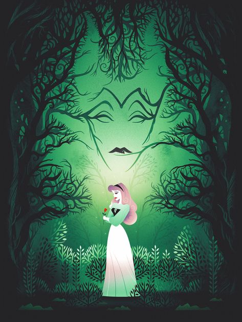 Mattson Creative - Disney Princess Good vs. Evil Aurora Maleficent, Deco Disney, Disney Wall Art, Good Vs Evil, Evil Disney, Disney Princess Aurora, Beauty Posters, Disney Wall, Disney Posters