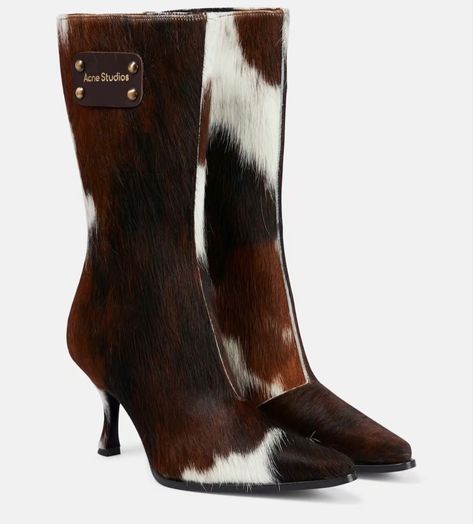 Acne Studios Shoes, Dr Shoes, Fancy Shoes, Boot Print, Shoe Inspo, Shoe Closet, Calf Hair, Dream Shoes, Cow Print