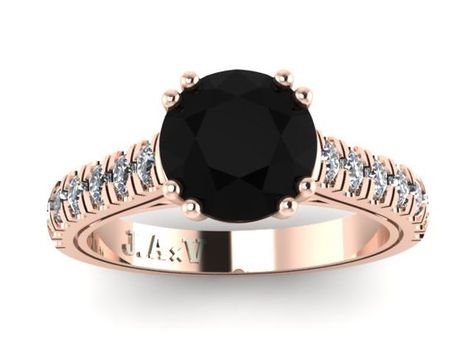 This listing features a very nice genuine black diamond engagement ring with white diamond accent stones set in 14K Rose Gold. This is a very unique and elegant engagement ring which stands out with its nice contrast of black and white diamonds over rose gold. This ring can be made with a variety of Weding Rings, Black Diamond Engagement Ring, Custom Made Engagement Rings, Black Diamond Jewelry, Black Diamond Engagement, Elegant Engagement Rings, Black Diamond Ring Engagement, Sapphire Engagement Ring Blue, 14k Rose Gold Ring