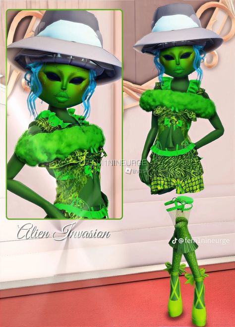 Dress To Impress From Another Planet, Dti Hacks, Alien Aesthetic, Dti Ideas, Dti Fits, Alien Invasion, Dti Outfits, Blonde Hair Inspiration, Roblox Codes