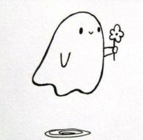 Cute Ghost Icon Aesthetic, Ghost Aesthetic Drawing, Ghost Doodle Cute, Ghost Drawing Aesthetic, Cute Ghost Doodles, Cute Small Easy Doodles, Ghost Doodles, Ghost Doodle, Dibujo Simple