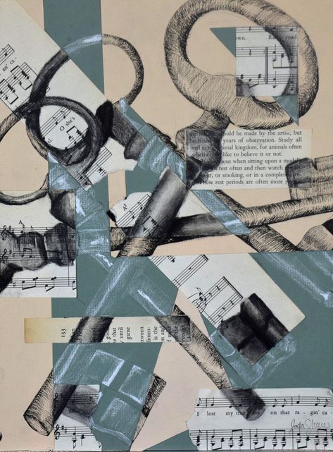 Mixed Media Pencil Drawings, Gcse Art Lock 2023, Lock Art Gcse Mindmap, Locks Art Gcse, Lock Gsce Art, Mixed Media Art Gcse, Fragments Art Gcse Moodboard, Gcse Art Sketchbook Layers, Art Gcse Lock Theme