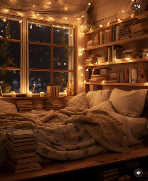 Cozy Bookish Bedroom Aesthetic, Cozy Library Bedroom Aesthetic, Cozy Bedroom Library, Fairy Core House Interior, Reader Bedroom, Book Bedroom Ideas, Small Cozy Bedroom, Apartment Needs, Dream Bedroom Inspiration