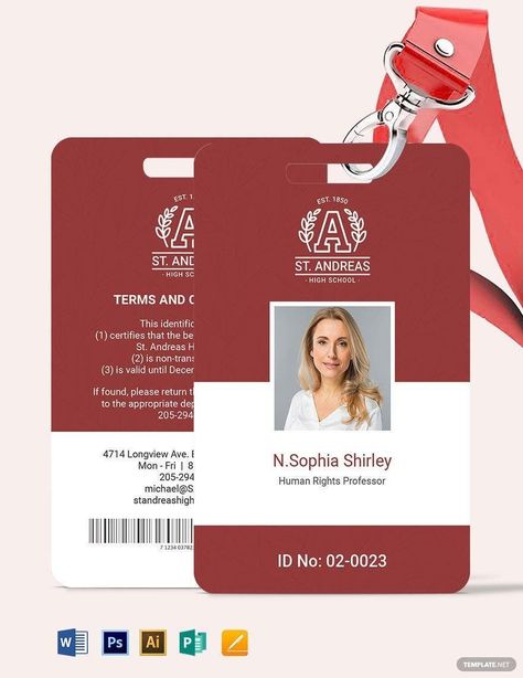 School Id Uniform Template, Teacher Observation Checklist, Id Badge Template, Badge Template, School Id, Face Template, Homeschool Teacher, Id Card Template, Free Teacher