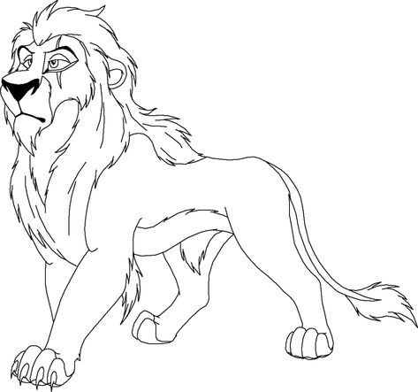 Villain Coloring Pages, Scar From Lion King, King Coloring Page, Coloring Page Animals, Lion King Scar, Animals Disney, Scar Lion King, King Drawing, Lion Coloring Pages